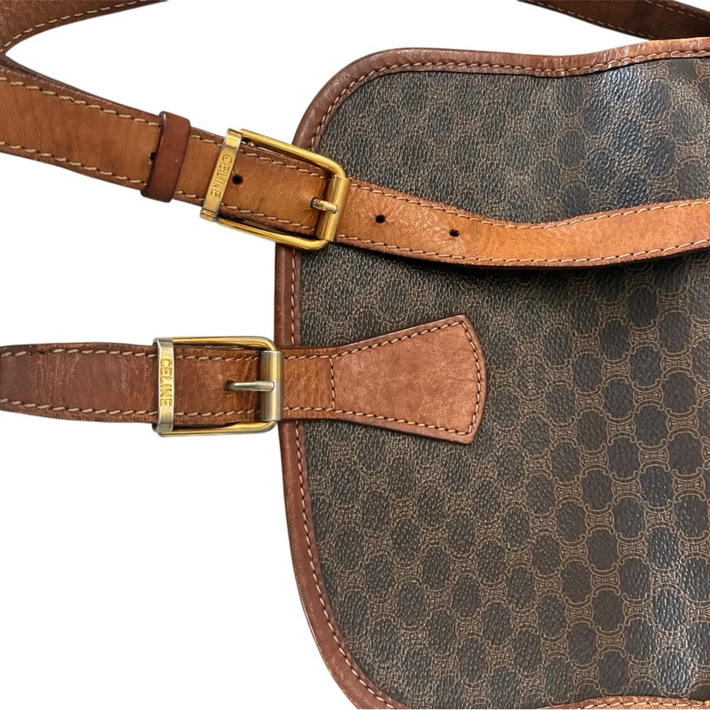 Vintage Rare Medium Celine Macadam Crossbody Bag - Picture 10 of 12